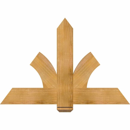 Ekena Millwork Redmond Rough Sawn Timber Gable Bracket, Western Red Cedar, 48"W x 32"H x 2"D x 6"F, 16/12 Pitch GBW048X32X0206RED00RWR
